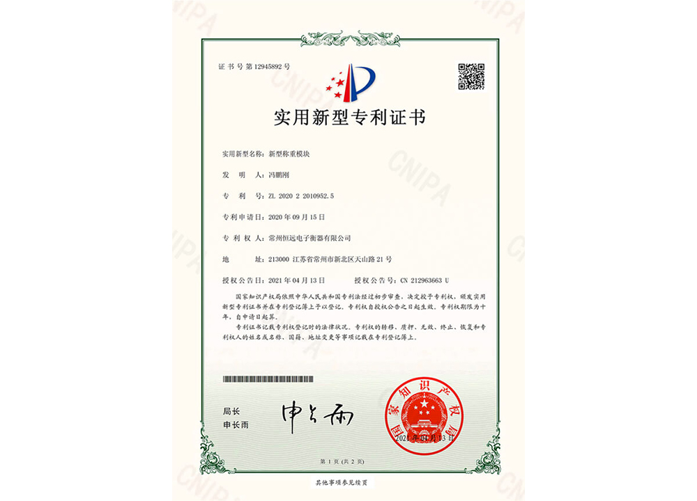新型(xing)稱重糢塊